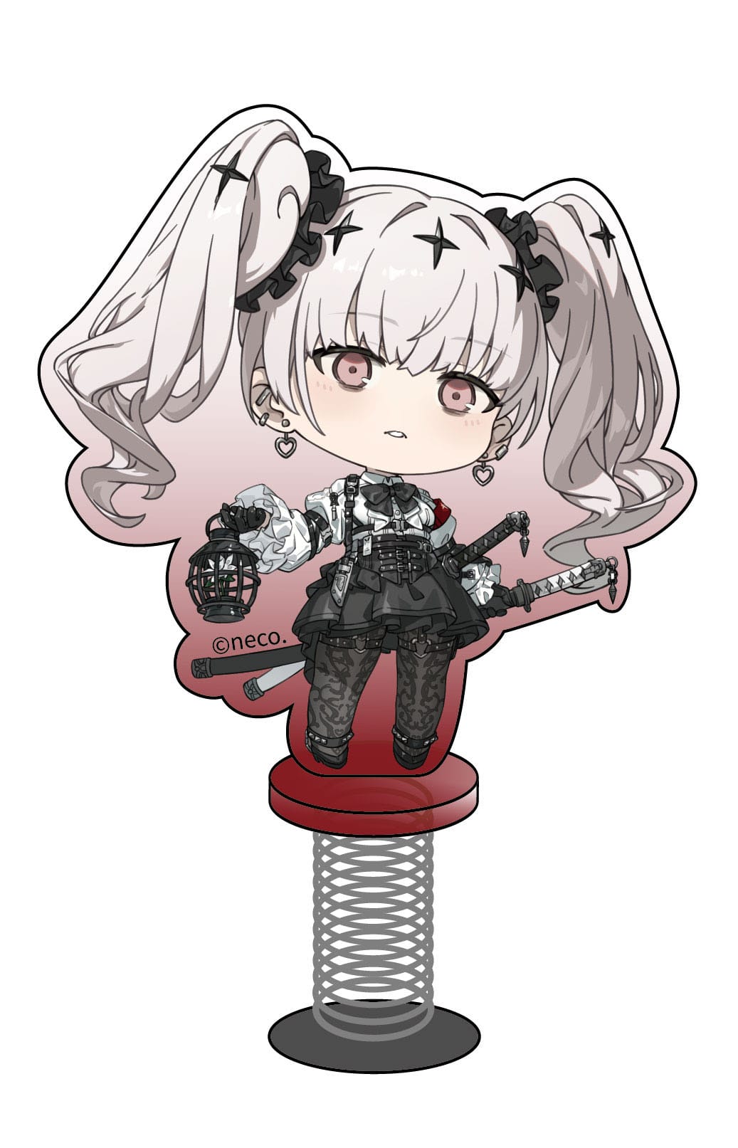 Fukashin Ryouiki Ruka Original Character Bibi Buttons