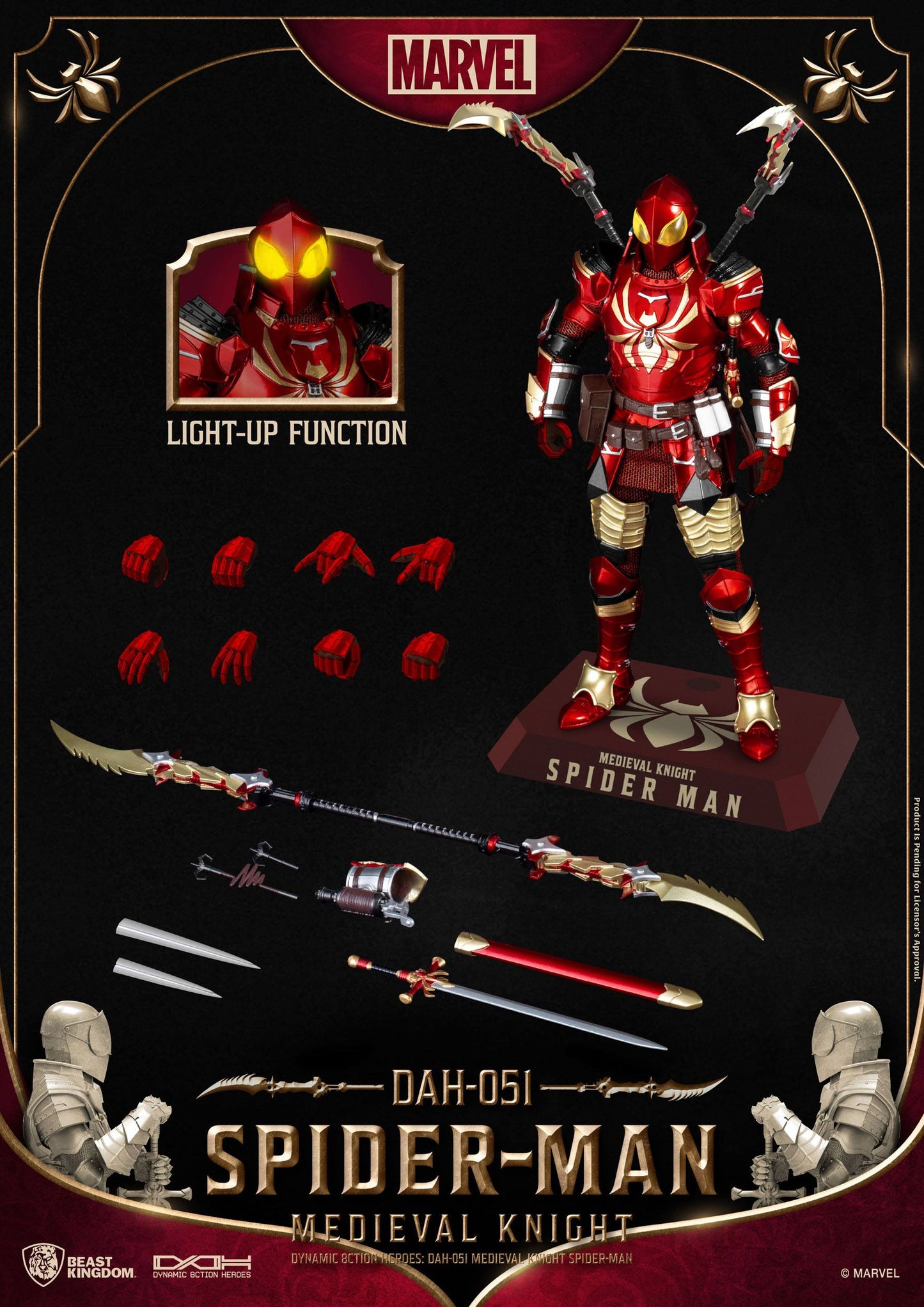Medieval Knight Spider-Man - Dynamic 8ction Heroes - Beast Kingdom Toys