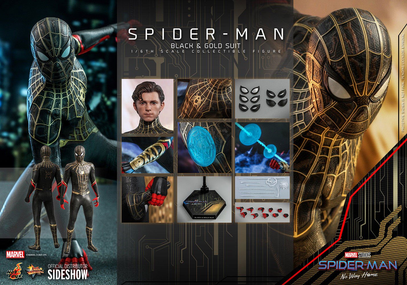 Spider-Man (Black & Gold Suit) Masterpiece Hot Toys