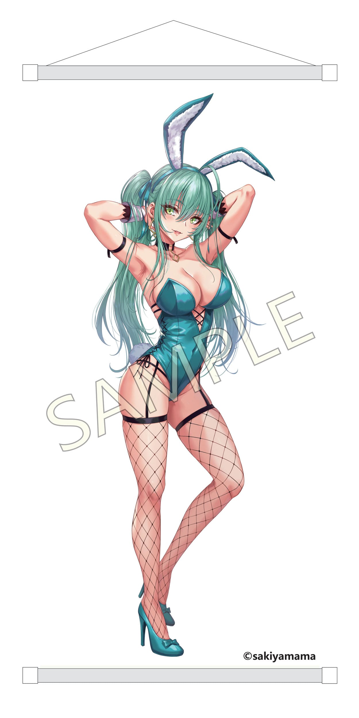 Green Twin Tail Bunny-chan Fishnet Tights Ver. Original Character PartyLook