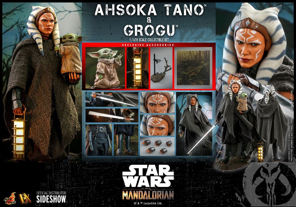 Ahsoka Tano & Grogu Star Wars The Mandalorian Hot Toys