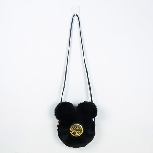 Micky Maus - Schultertasche Plüsch Soft Schwarz