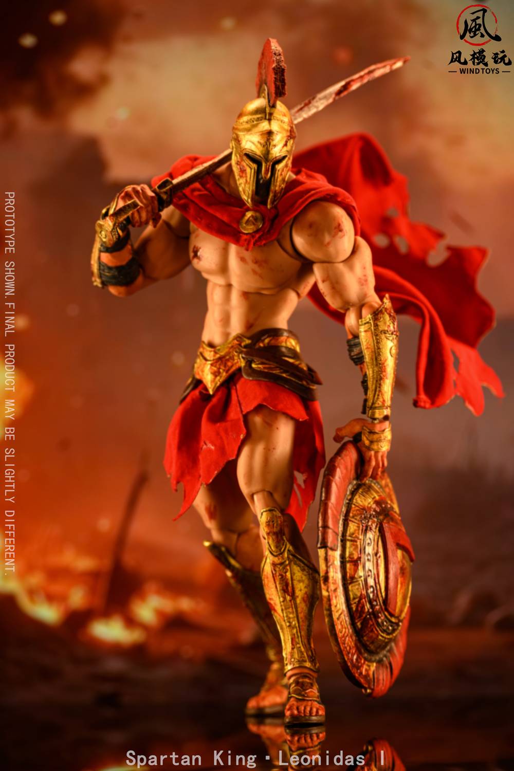 Action Figure: Spartan King Leonidas I (Battle-Worn Ver.) 1/12 [Wind Toys]