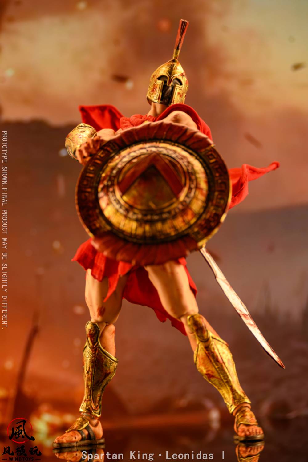 Action Figure: Spartan King Leonidas I (Battle-Worn Ver.) 1/12 [Wind Toys]