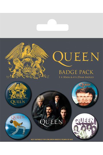 Queen Ansteck-Buttons 5er-Pack Classic - Anime Figuren günstig kaufen