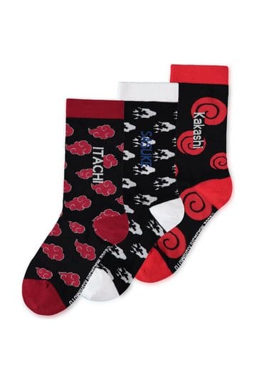 Naruto Socken Sasuke, Kakashi, Itachi 3er-Pack 39-42 - Anime Figuren günstig kaufen