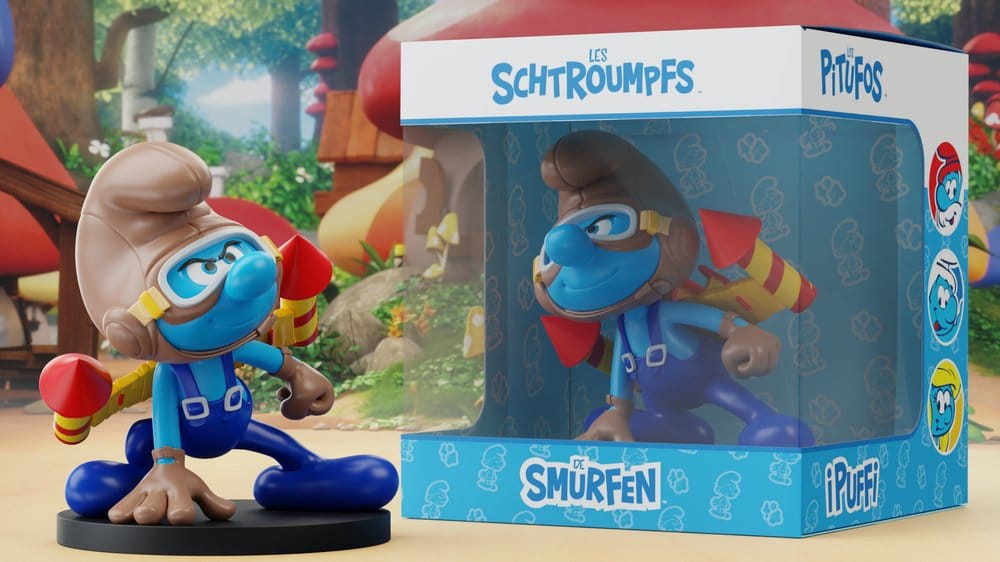 Die Schlümpfe Statue Raketenrucksack-Schlumpf - Anime Figuren günstig kaufen