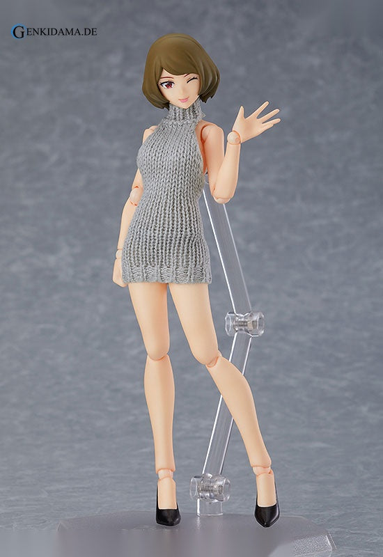 figma Styles Female body (Chiaki) with Backless Sweater Coordination