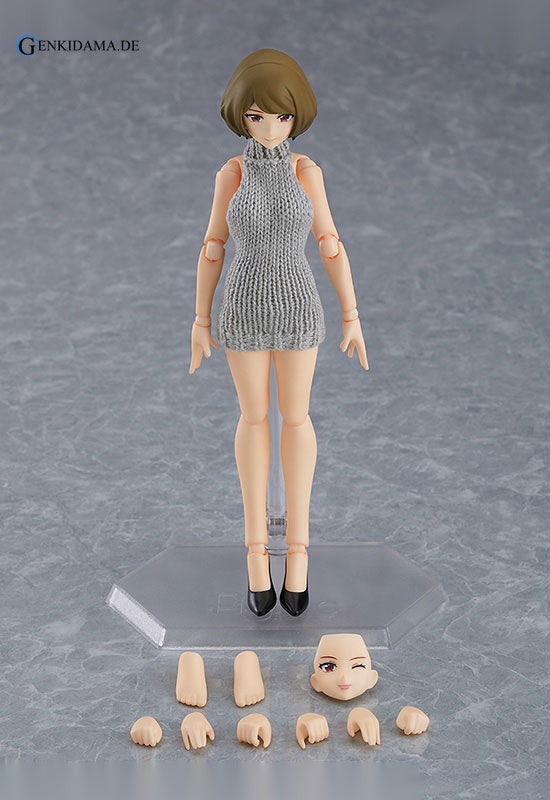 figma Styles Female body (Chiaki) with Backless Sweater Coordination