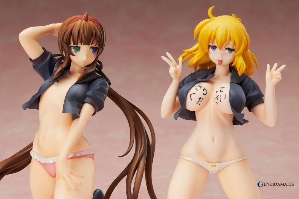 Gokubi Girls Slender Glamorous "Senran Kagura NewWave G Burst" Ryobi x Ryona Bare Body Sailor Uniform Ver. 1/10 Complete Figure Set [Proovy] Ansicht 3