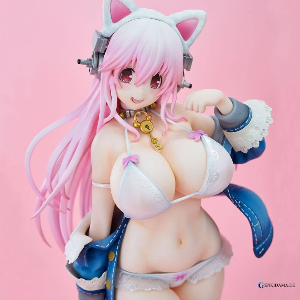 Nitro Super Sonic PVC Statue Super Sonico White Cat Ver. 27 cm Ansicht 5