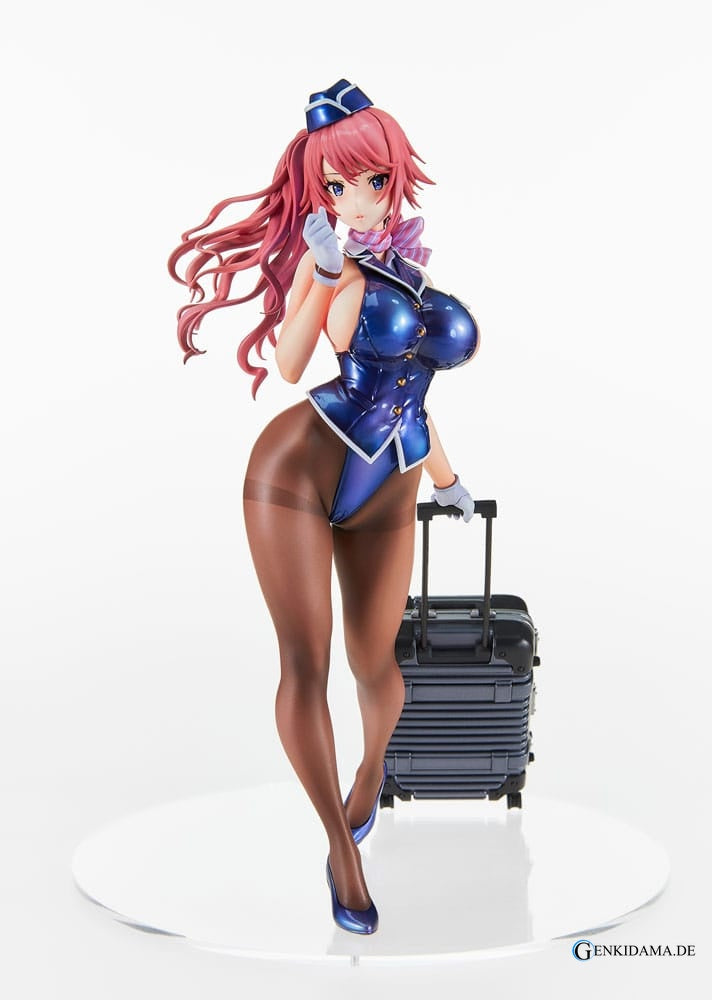Original Character PVC Statue Tight na Oshigoto Work 3: Cabin Attendant Aya Saionji Antenna Shop Limited Edition 25 cm Ansicht 1