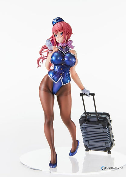 Original Character PVC Statue Tight na Oshigoto Work 3: Cabin Attendant Aya Saionji Antenna Shop Limited Edition 25 cm Ansicht 2