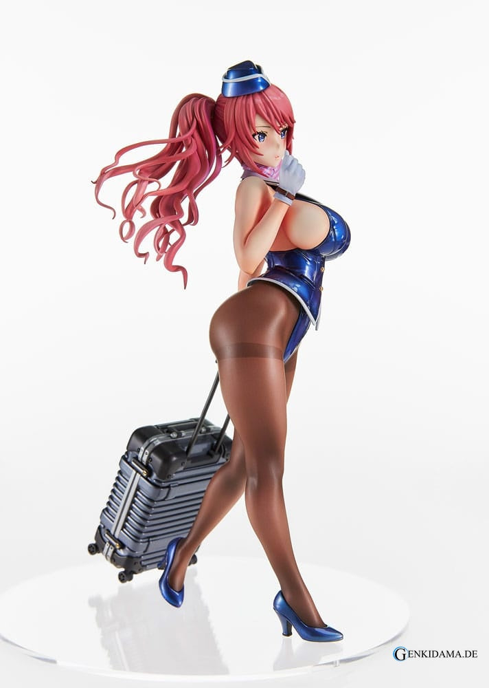 Original Character PVC Statue Tight na Oshigoto Work 3: Cabin Attendant Aya Saionji Antenna Shop Limited Edition 25 cm Ansicht 3