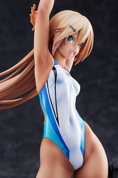 Kouhai-chan of the Swim Club in Blue Line Swimsuit Amakuni