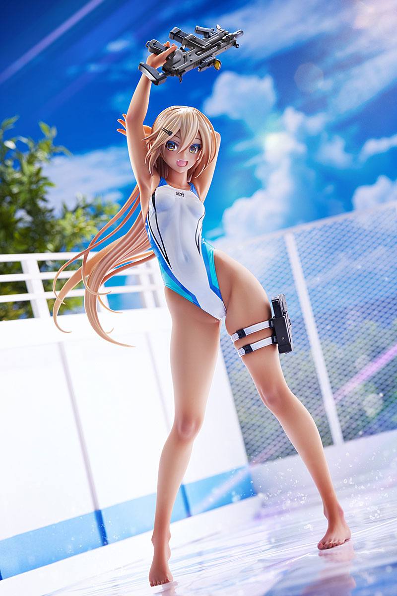 Kouhai-chan of the Swim Club in Blue Line Swimsuit Amakuni