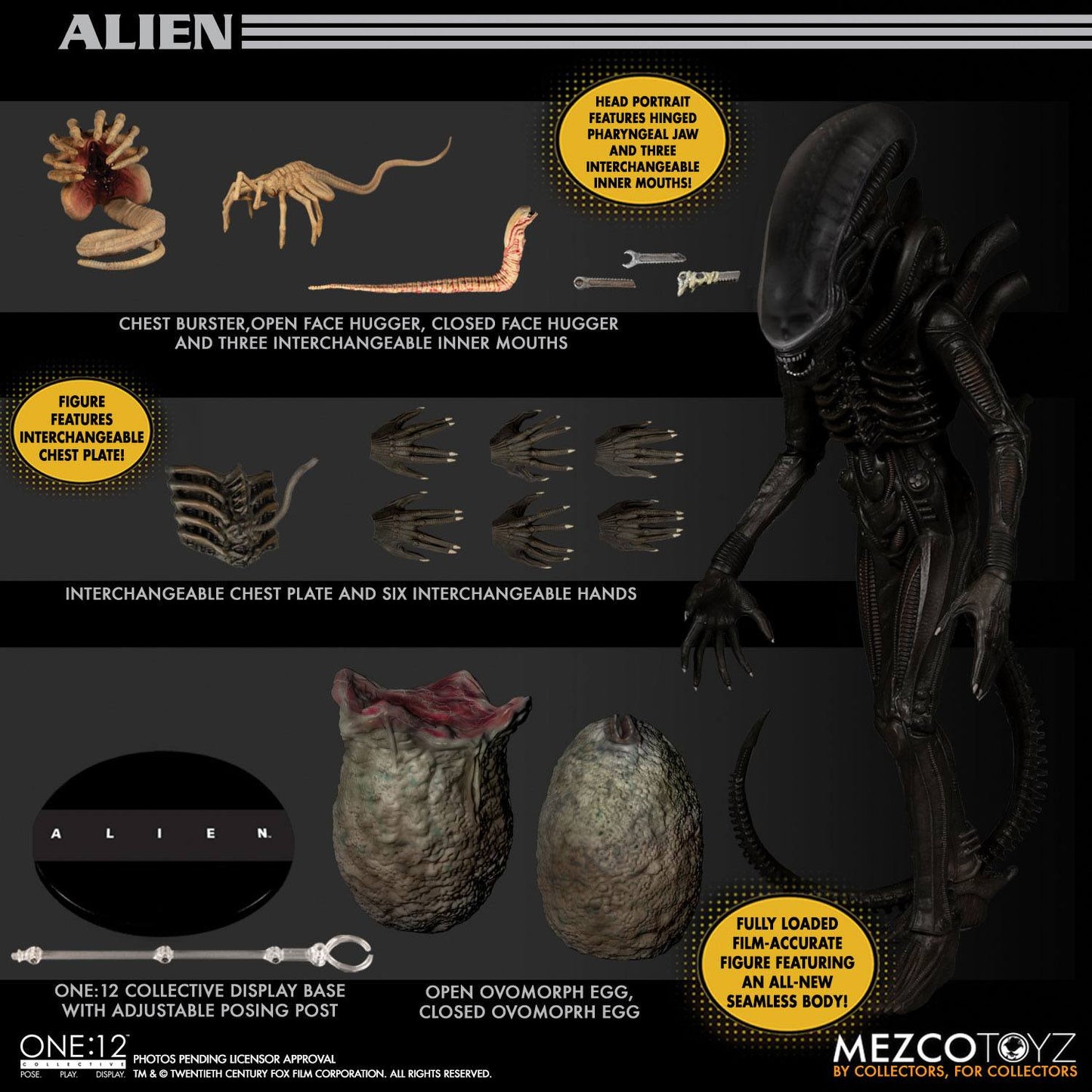 Alien - Figura de ação do Alien - Mezco