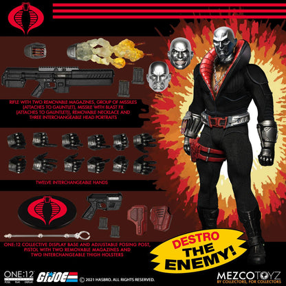 Destro com função de iluminação - G.I. Joe - Mezco