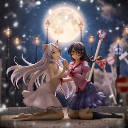 "Nekomonogatari" Tsubasa Hanekawa Set of 2 Figure