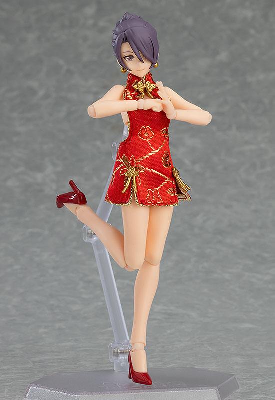 Original Character Figma Actionfigur Female Body (Mika) with Mini Skirt Chinese Dress Outfit - Anime Figuren günstig kaufen