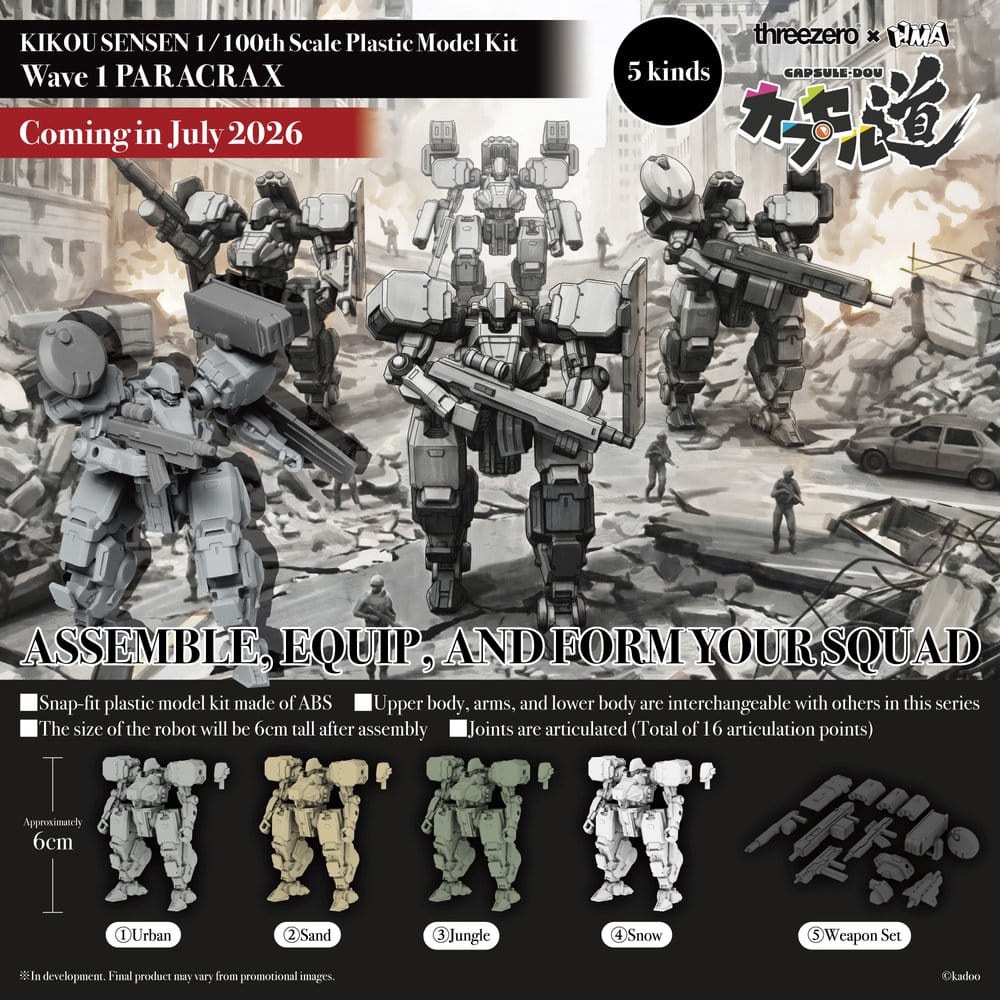 Kikou Sensen Maßstab Plastikmodellbausatz Welle 1 (1 Set mit 6 Stück) - Anime Figuren günstig kaufen