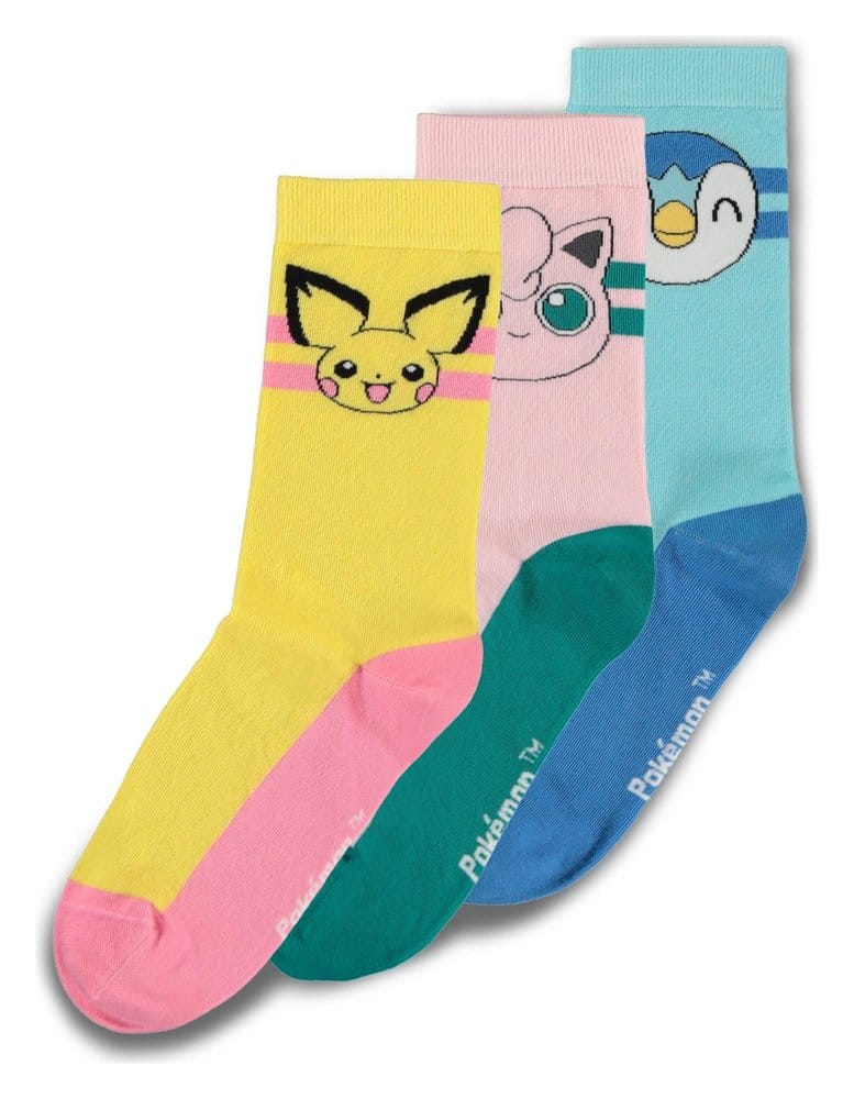 Pokémon Socken 3er-Pack Crew 35-38 - Anime Figuren günstig kaufen