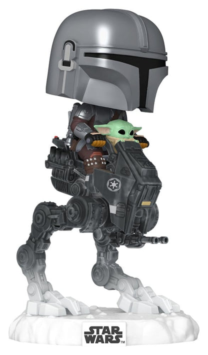 Star Wars: The Mandalorian and Grogu POP! Rides Deluxe Vinyl Wackelkopf-Figur The Mandalorian with Grogu in Imperial Remnant AT-RT - Anime Figuren günstig kaufen