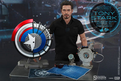 Tony Stark with Arc Reactor Creation Accessories Iron Man 2 Movie Masterpiece Hot Toys
