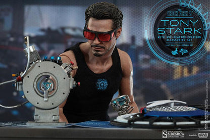 Tony Stark with Arc Reactor Creation Accessories Iron Man 2 Movie Masterpiece Hot Toys
