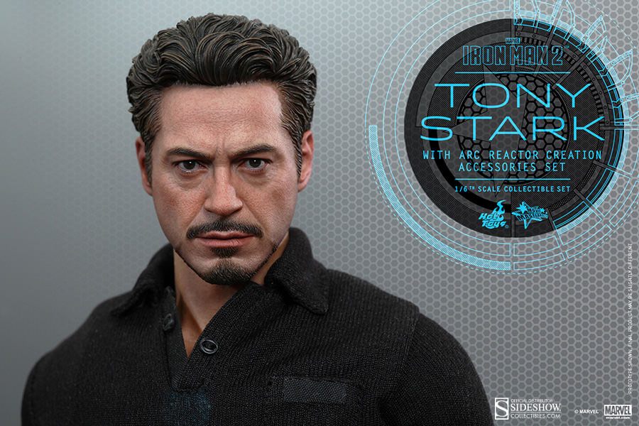 Tony Stark with Arc Reactor Creation Accessories Iron Man 2 Movie Masterpiece Hot Toys
