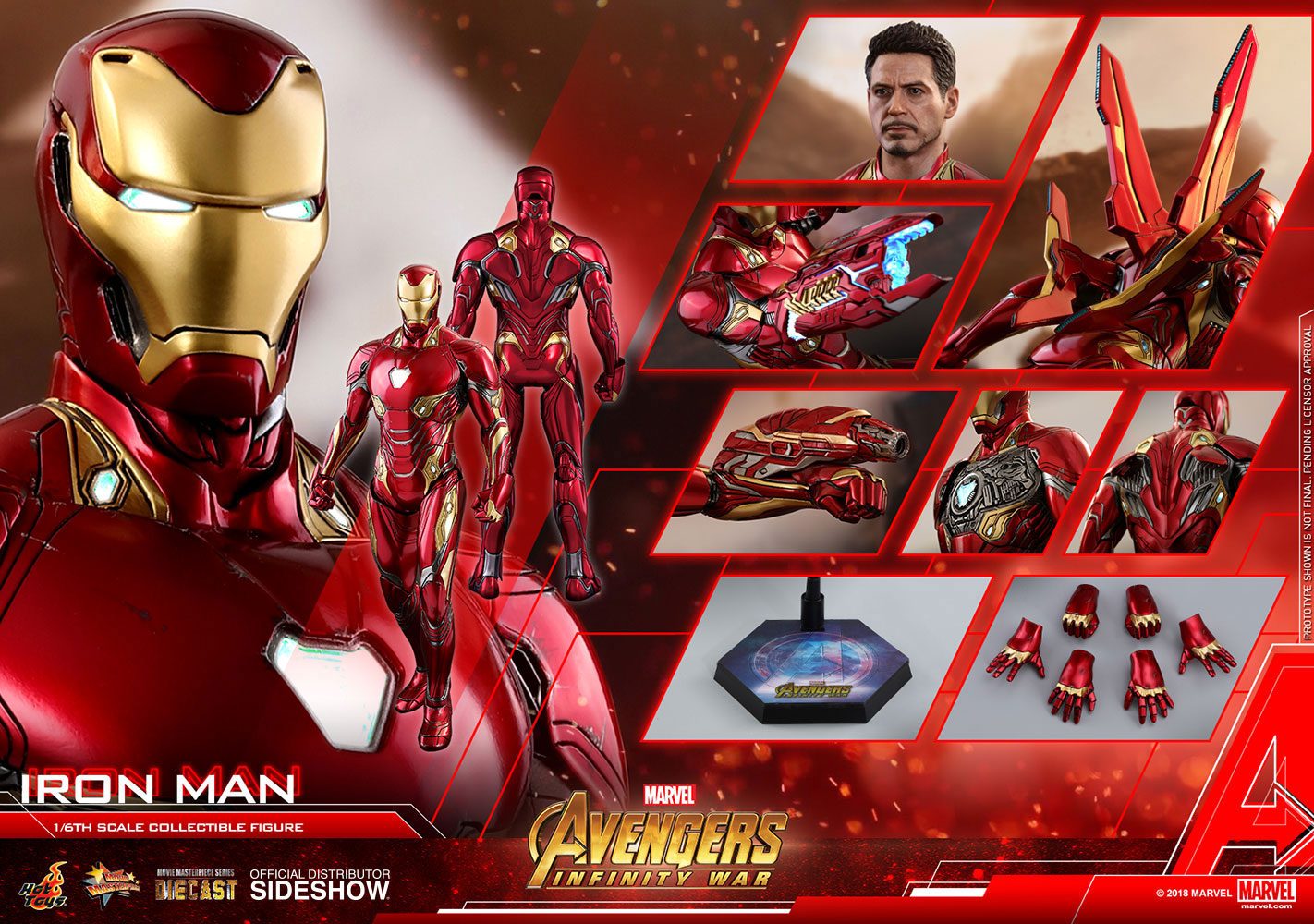 Iron Man Movie Masterpiece Avengers Infinity War Diecast Movie Masterpiece Hot Toys
