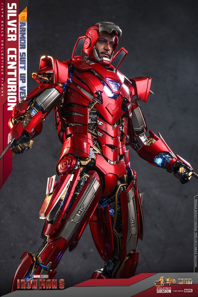 Iron Man 3 Movie Masterpiece Actionfigur Silver Centurion (Armor Suit Up Version) - Anime Figuren günstig kaufen