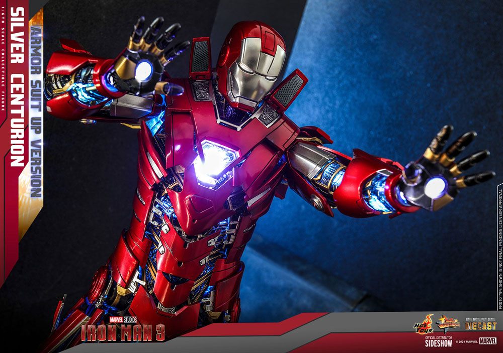 Iron Man 3 Movie Masterpiece Actionfigur Silver Centurion (Armor Suit Up Version) - Anime Figuren günstig kaufen