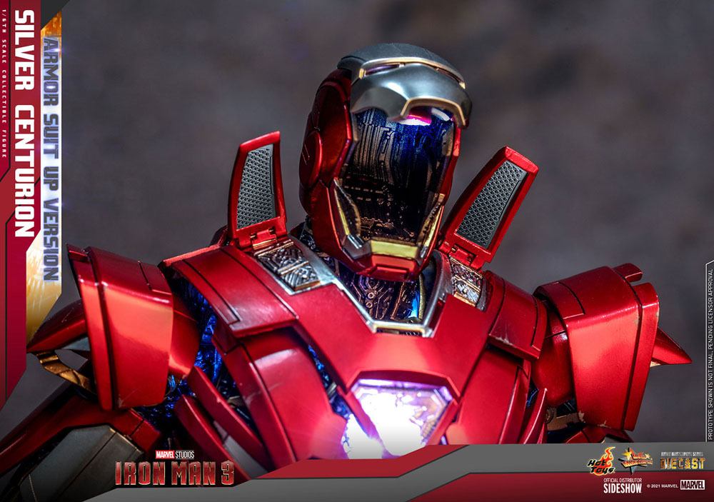 Iron Man 3 Movie Masterpiece Actionfigur Silver Centurion (Armor Suit Up Version) - Anime Figuren günstig kaufen