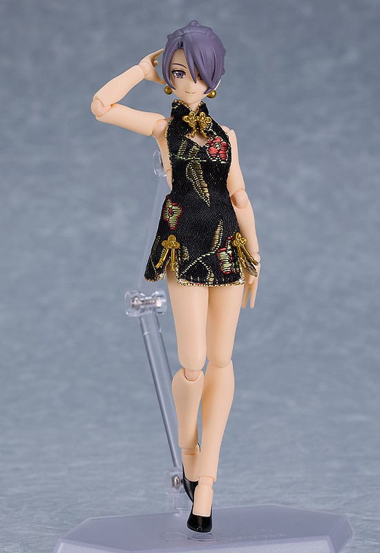 Female Body (Mika) - Mini Skirt Chinese Dress Outfit (Black) - Max Factory - Anime Figuren günstig kaufen