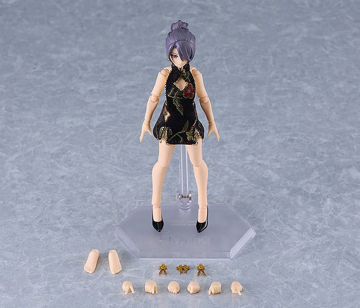 Female Body (Mika) - Mini Skirt Chinese Dress Outfit (Black) - Max Factory - Anime Figuren günstig kaufen