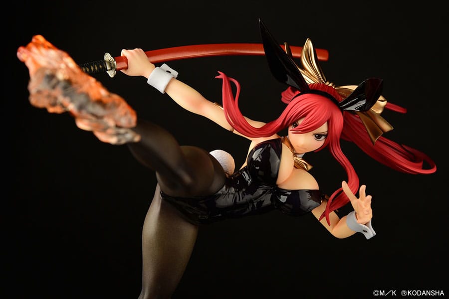 Erza Scarlet High Kick Black Bunny Ver. Orca Toys
