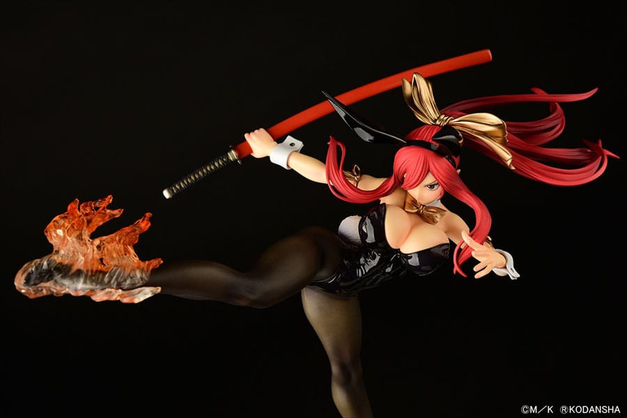 Erza Scarlet High Kick Black Bunny Ver. Orca Toys