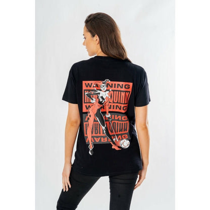 DC Comics T-Shirt Harley Quinn Front Back Warning - Anime Figuren günstig kaufen