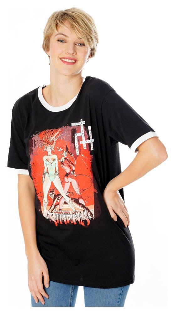 Gotham City Sirens T-Shirt Crossword Black Ringer - Anime Figuren günstig kaufen