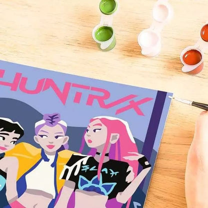 KPop Demon Hunters CreArt Malen nach Zahlen Malset Huntrix - Anime Figuren günstig kaufen