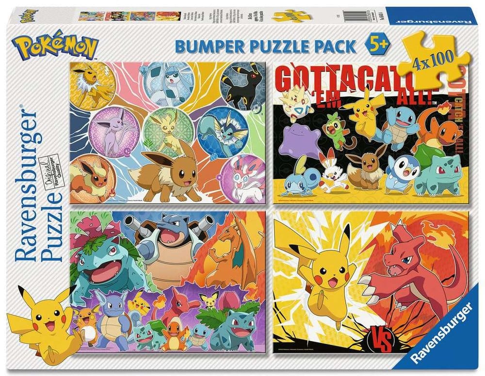 Pokémon Puzzles 4er-Pack Pokémon-Kumpels (4x100 Teile) - Anime Figuren günstig kaufen