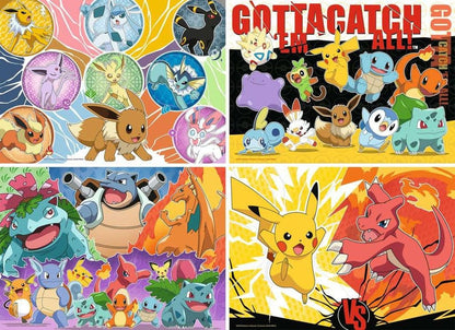 Pokémon Puzzles 4er-Pack Pokémon-Kumpels (4x100 Teile) - Anime Figuren günstig kaufen