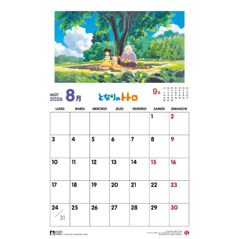 Mein Nachbar Totoro Kalender 2026 *Französische Version* - Anime Figuren günstig kaufen