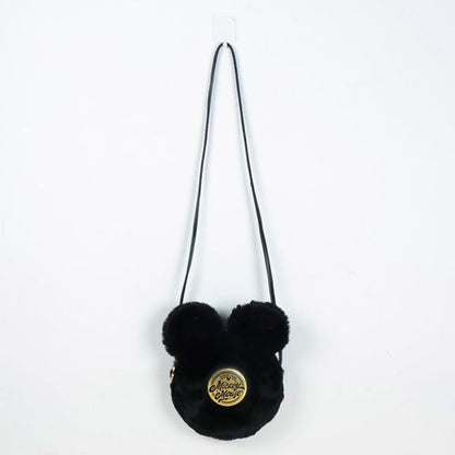 Micky Maus - Schultertasche Plüsch Soft Schwarz